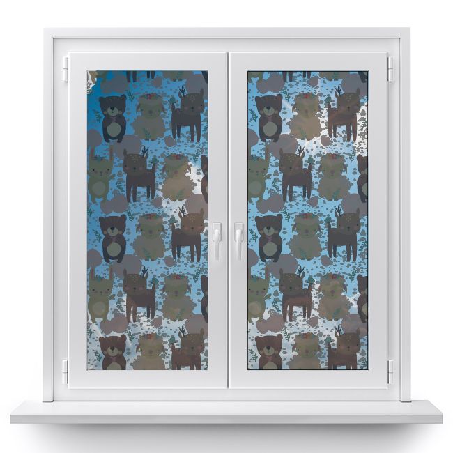 folia-samoprzylepna-okno-dziecięce-zwierzaki-małe